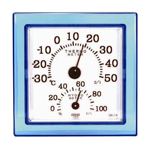 ＣＲＥＣＥＲ温湿度計クリア・ミニブルーＣＲ－１２Ｂ