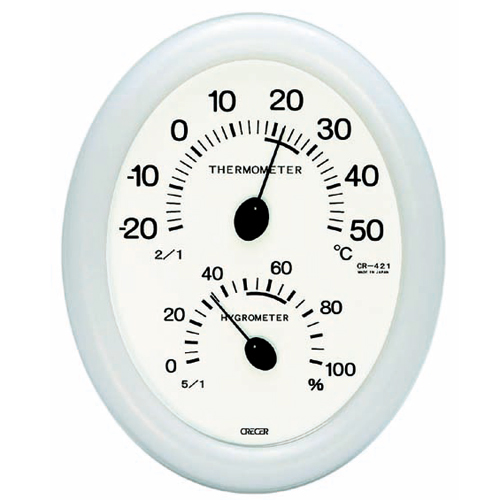 ＣＲＥＣＥＲ温度計・湿度計ＣＲ－４２１Ｗ