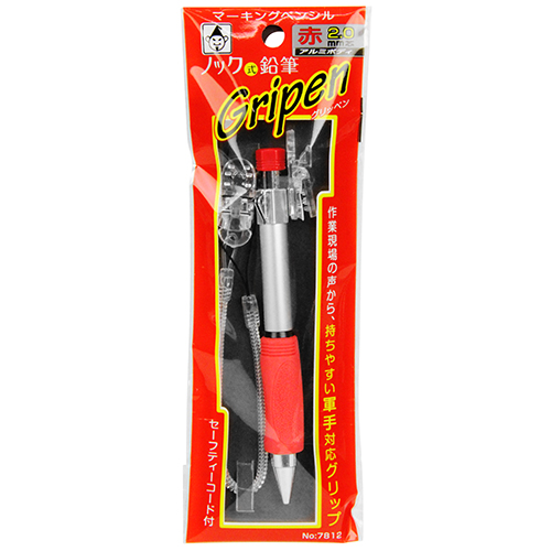 たくみノック式鉛筆Ｇｒｉｐｅｎ赤アカ２ｍｍシン