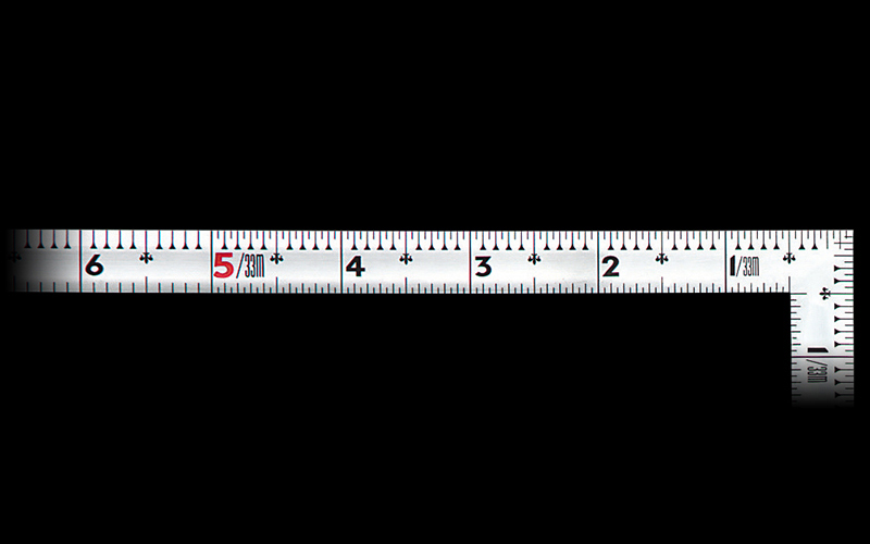 シンワ測定 曲尺同厚  シルバー  １尺  裏面角目  名作 