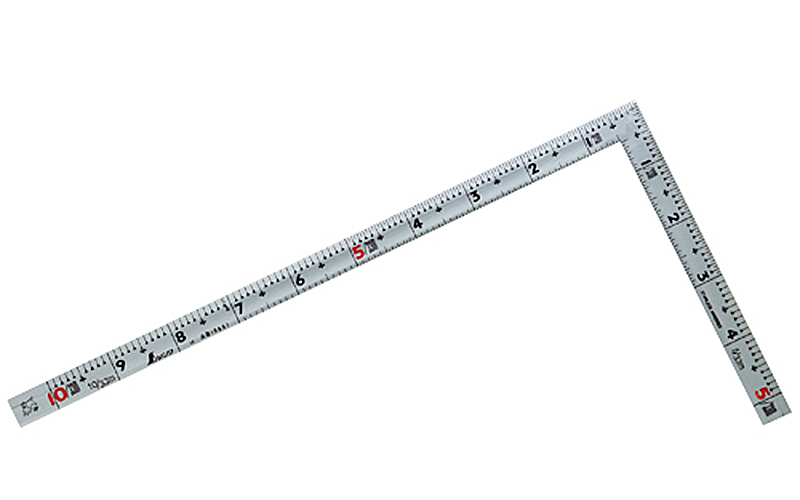 シンワ測定 曲尺同厚  シルバー  １尺  裏面角目  名作 