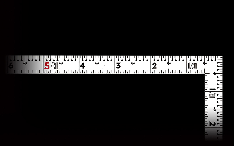 シンワ測定 曲尺同厚  ホワイト  １尺  表裏同目  名作 