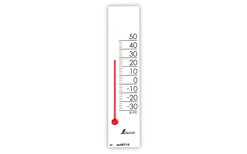 シンワ測定 温度計  プチサーモ  スクエア  たて１３．５㎝  マグネット付  ホワイト 