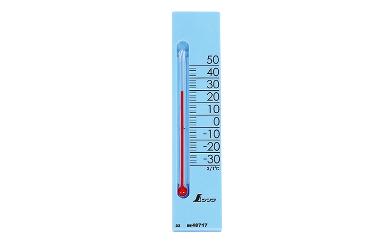 シンワ測定 温度計  プチサーモ  スクエア  たて１３．５㎝  マグネット付  ブルー 