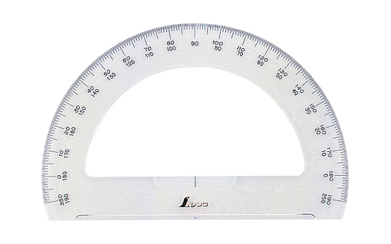 シンワ測定 分度器  アクリル製  １８０°  １５㎝  半円 
