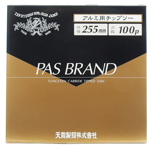 ＰＡＳアルミ用チップソー２５５Ｘ２．５Ｘ１００Ｐ