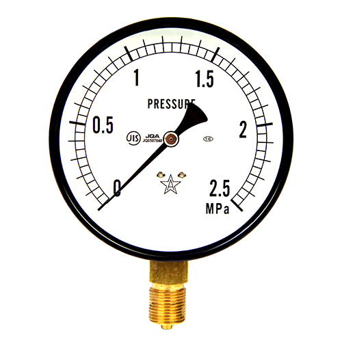 右下精器汎用圧力計Ａ１００・Ｇ３／８Ｓ－４１・２．５ＭＰＡ