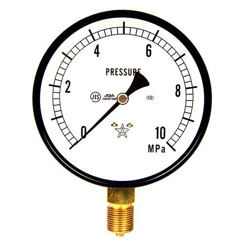 右下精器汎用圧力計Ａ１００・Ｇ３／８Ｓ－４１・１０．０ＭＰＡ