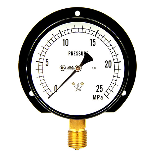 右下精器汎用圧力計Ｂ１００・Ｇ１／２Ｓ－４２・２５．０ＭＰＡ