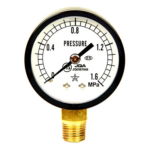 右下精器汎用圧力計Ａ５０・Ｒ１／４下Ｓ－１１・１．６ＭＰＡ